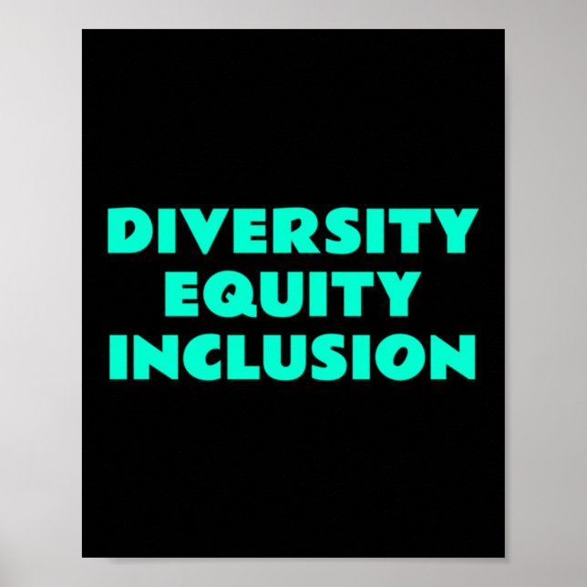 Póster Diversidad Inclusión de Equidad - Lema de Justicia (Frente)