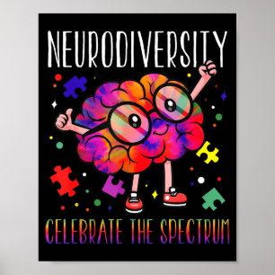 Póster Diversidad neuronal cerebro autismo TDAH concienci