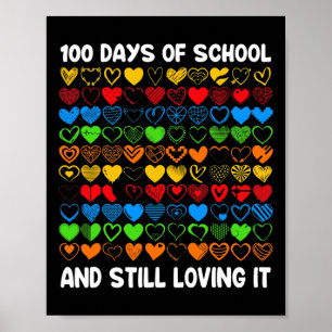 Póster Diversión 100 Días De Escuela Y Aún Amar A Los Chi