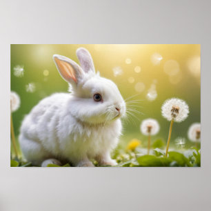 Póster Diversión animal conejito tamaño pequeño fantástic