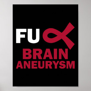 Póster DIVERSIÓN Brain Aneurysm Awareness Survivor Gift