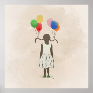 Póster Diversión con globos