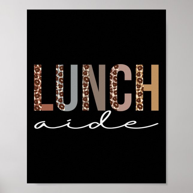 Póster Diversión De Aide Leopard De Almuerzo Para Mujeres (Frente)