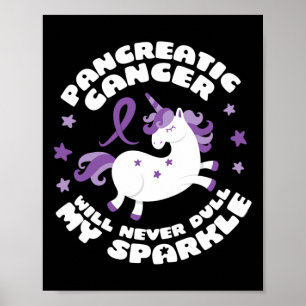 Póster Diversión de cáncer de páncreas de Unicorn