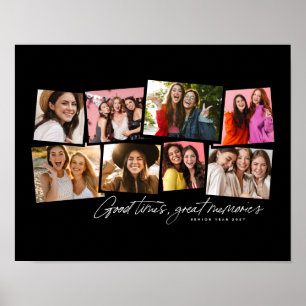 Póster Diversión de collage de fotos personalizado memori