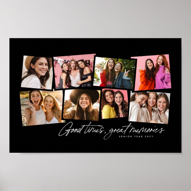 Póster Diversión de collage de fotos personalizado memori (Frente)
