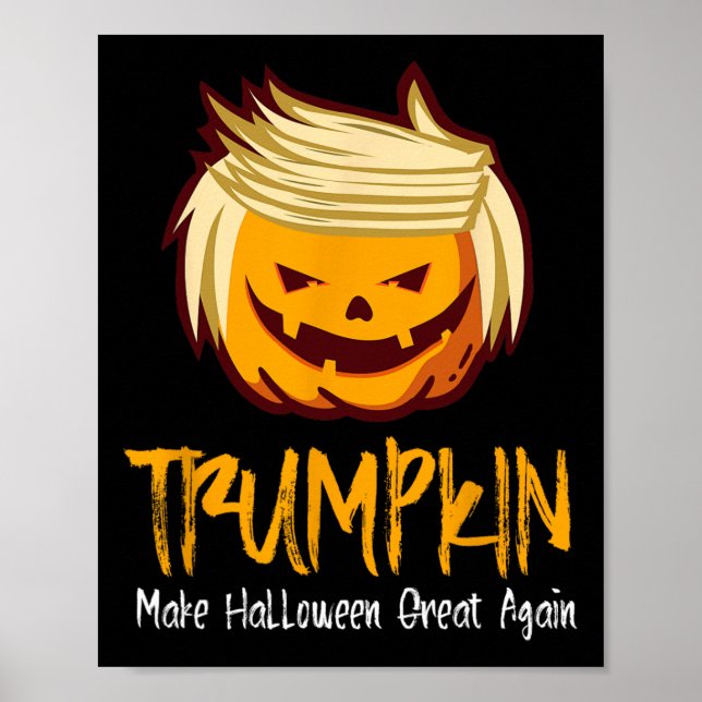 Póster Diversión de Halloween Donald Trump disfraz idea d (Frente)
