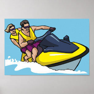 Póster Diversión de Jetski