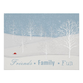 Póster Diversión de la familia Winter Friends