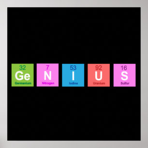 Póster Diversión de la química de la tabla periódica