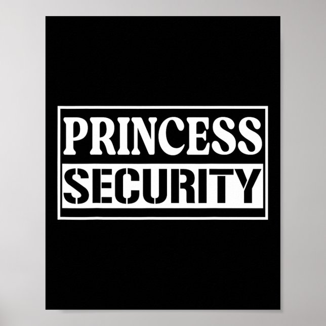 Póster Diversión de la seguridad de la princesa Cumpleaño (Frente)