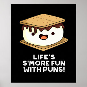 Póster Diversión de la vida con Puns Graciosa Comida Pun