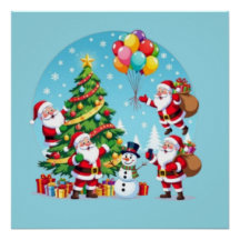 **“Diversión de Navidad con Multi-Santa – Transpar