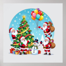**“Diversión de Navidad con Multi-Santa – Transpar
