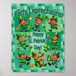 Póster Diversión de San Patricio Adorable "Fiesta Leprech