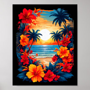 Póster Diversión de viaje de verano Retro vacaciones Camp