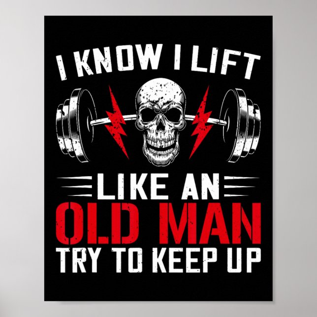 Póster Diversión de Weightlifter que sé que levanto como  (Frente)