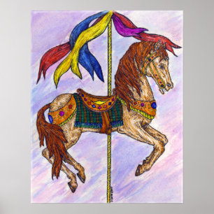 Póster Diversión del carrusel