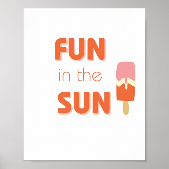Póster diversión en el sol Poster y pinturas (Frente)