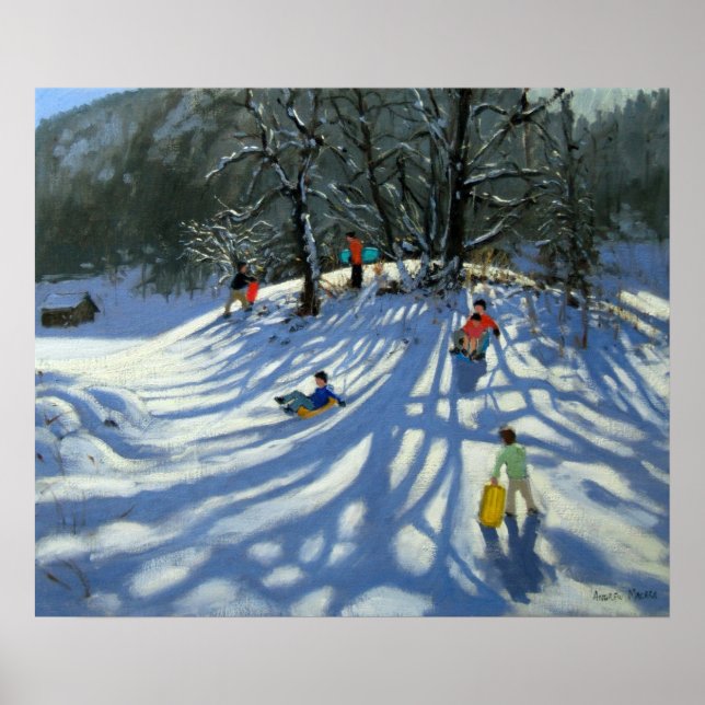 Póster Diversión en la nieve Morzine France (Frente)