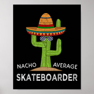 Póster Diversión en patineta Humor divertido en patineta