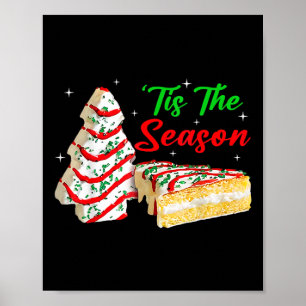 Póster Diversión es la temporada Tortas de árbol de Navid