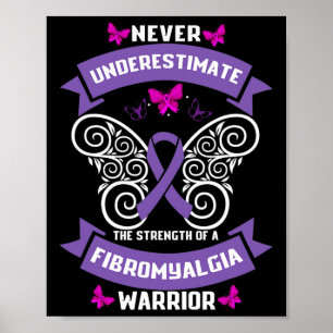 Póster Diversión Fibromialgia Conciencia de Guerreros 1