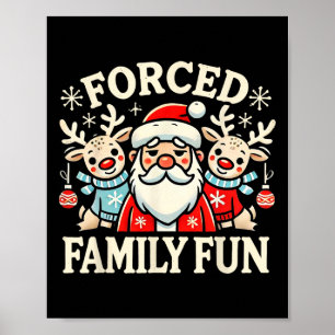 Póster Diversión Forzada Familia Sarcástica Navidad Diver