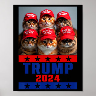 Póster Diversión Haz que los gatos se salven de nuevo Tru