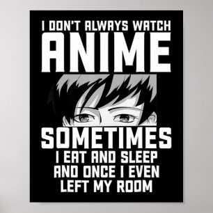 Póster Diversión, no siempre veo el regalo de Anime para