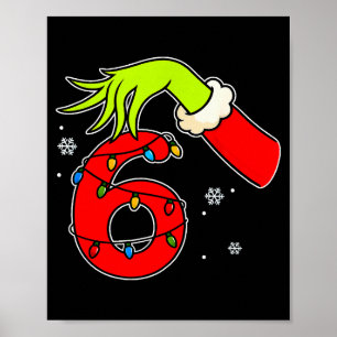 Póster Diversión Número 6 Navidad 67 Seis Siete Meme Navi