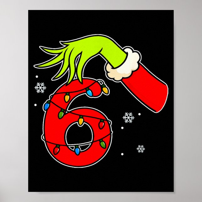 Póster Diversión Número 6 Navidad 67 Seis Siete Meme Navi (Frente)