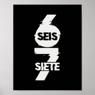 Póster Diversión Seis Siete En Español Seis Siete 67 Brai