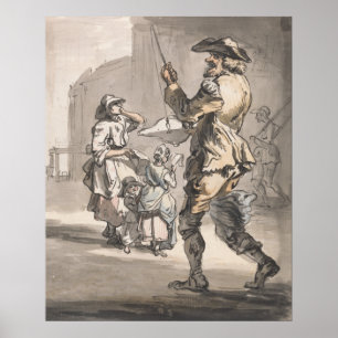 Póster Diversión sobre diversión - Paul Sandby - c1759