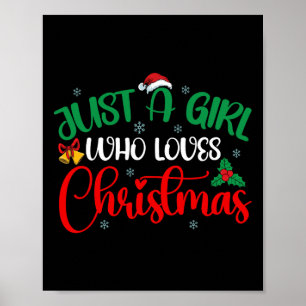 Póster Diversión, sólo una Chica que ama a las Navidades