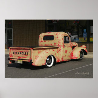 PÓSTER DIVERSIÓN VINTAGE CHEVE TRUCK