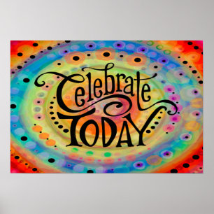 Póster Diversión y alegría celebran hoy