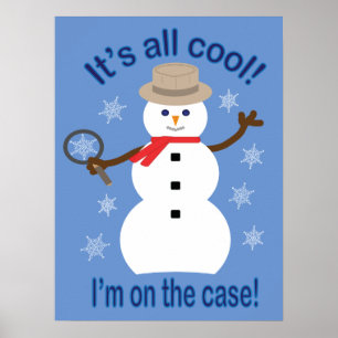 Póster Diversión y fantasía, todo es un detective de Snow
