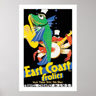 Póster Diversiones de la Costa Este