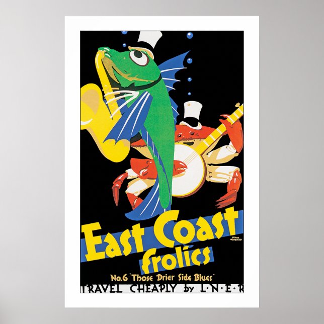 Póster Diversiones de la Costa Este (Frente)