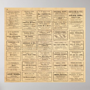 Póster Diversos anuncios de petróleo