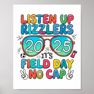 Póster Divertida Camisa de Campo Escuchar Rizzlers Día de