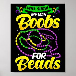 Póster Divertida Camisa De Mardi Gras Para Los Hombres