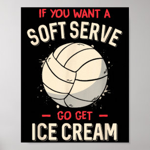 Póster Divertida Camisa De Voleibol Para Chicas Adolescen