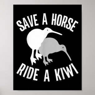 Póster Divertida cita de meme de Kiwi de Nueva Zelanda Ah