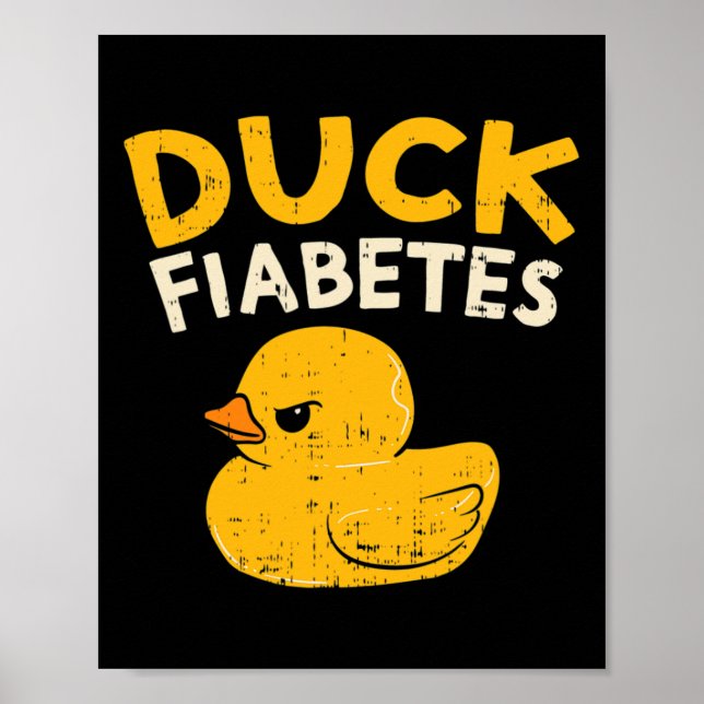 Póster Divertida conciencia sobre la diabetes mellitus en (Frente)