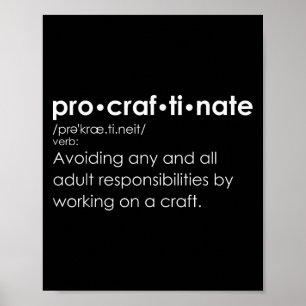 Póster Divertida definición de proartesinato - Pro-craf-t