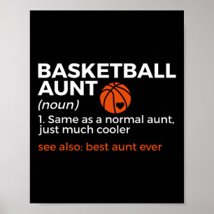 Póster Divertida definición de tía de baloncesto mejor tí