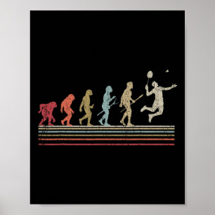 Póster Divertida Evolución Del Hombre De Estilo Retro Vin