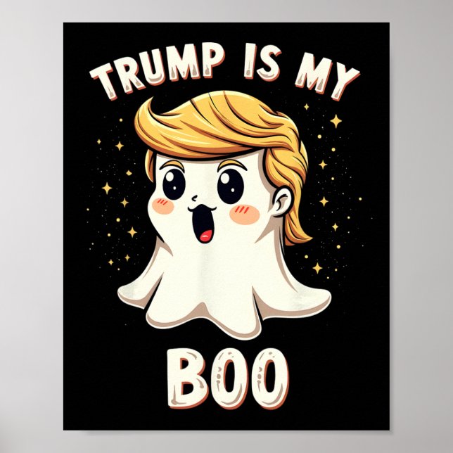 Póster Divertida fiesta de halloween de Donald Trump fant (Frente)
